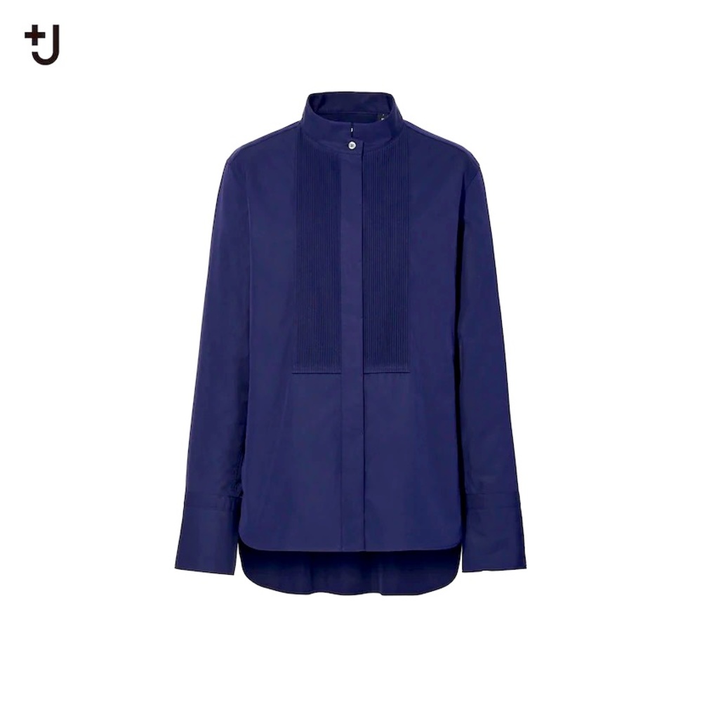 Jil Sander for Uniqlo +J Supima Cotton Tucked Long Sleeve Shirt